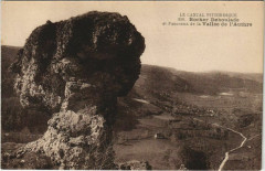Rocher Deboulade et panorama de la Vallee de l'Authre France