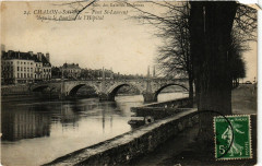Chalon-sur-Saone - Pont Saint-Laurent depuis le Bastion de l'Hopital à Chalon-sur-Saône