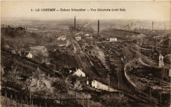 Le Creusot - Usines Schneider - Vue générale (cote Est) au Creusot