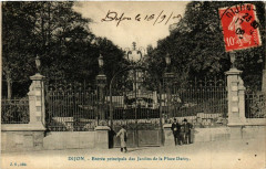 Dijon - Entrée Principale des Jardins de la Place Darcy à Dijon