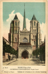 Dijon - Cathédrale Sainte-Benigne - Facade Ouest à Dijon