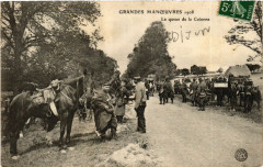 Grandes Manceuvres 1908 - La queue de la Colonne -
													21 Côte d'Or
												