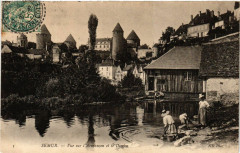 Semur - Vue sur l'Armancon et le Donjon -
													21 Côte d'Or
												