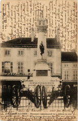 Carte postale ancienne Monument commémoratif de la défense de 1636 et les Canons d'honneur
                                                                     à Saint-Jean-de-Losne
                                