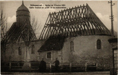 Villeperret - Eglise en Fevrier 1930 - Carte vendue au profit