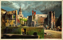 Montfaucon - Town Scene - Ruines