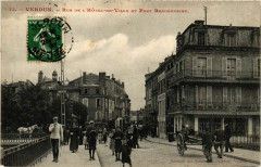 Verdun Rue de l'Hotel-de-Ville et Pont Beaurepaire à Verdun