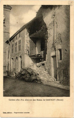 Curieux effet d'un obus sur une Maison de Sampigny à Sampigny
