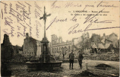 L'Argonne - Ruines d'Avocout - La Croix a ete respectée par...