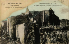 La Guerre 1914-1915 - Rembercourt (M.-et-M.) -L'Eglise aprés le..
