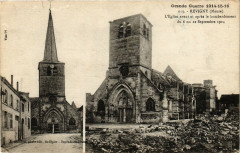 Grande Guerre 1914-15-16 Revigny(Meuse) L'Eglise avant et aprés ...