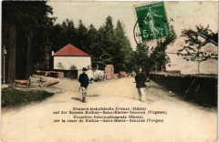 Deutsch-französiche Grenze (Hantz) auf der Strasse-Rothau-Saint-...