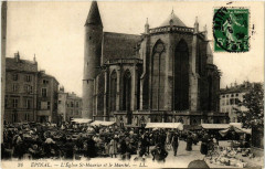 Epinal - L'Eglise Saint-Maurice et le Marché à Épinal