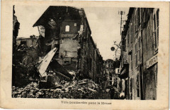Ville bombardée pans la Meuse