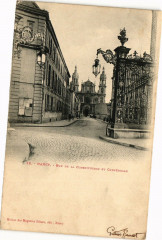 Nancy-Rue de la Constitution et Cathédrale à Nancy
