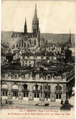Nancy-Vue á vol d'oiseau deSaint-Epvre et de la Ville-Vieille à Nancy