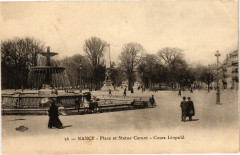 Nancy-Place et Statue Carnot-Cours Léopold à Nancy