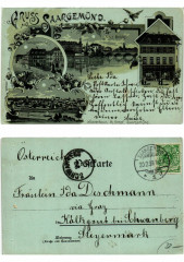 Litho Gruss aus Saargemund 1899. Lothringen