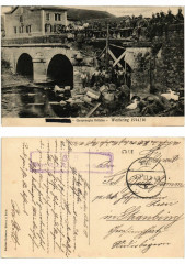 Gesprengte Brücke Weltkrieg 1914/1916. Lothringen -
													57 Moselle
												