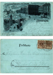 Litho Gruss aus Saargemund . Lothringen