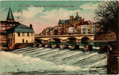 Metz - Barrage de la Puceile et Moyen Pont à Metz
