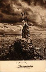 Zerschossenes Feldkreuz b. Saarburg auf Strasse von Saarburg n -
													57 Moselle
												