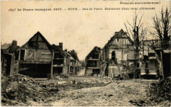 Roye- Rue de Paris,Entonnoir d'une mine allemande France