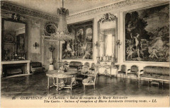 Compiegne - Le Chateau - Salon de reception de Marie Antoinette à Compiègne