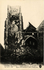 Guerre 1914-1915 - Eglise d'Etavigny bombardée