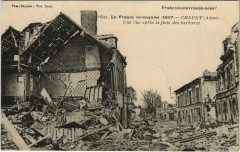 Guerre Chauny Une rue à Chauny