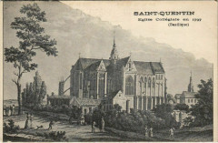Saint Quentin- Eglise Collegiale en 1797 France à Saint-Quentin