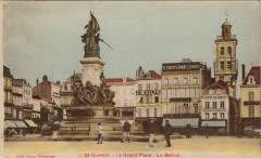 Saint Quentin- La Grande Place, Le Beffroi France à Saint-Quentin