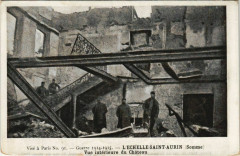 Guerre Military L'Echelle-Saint-Aurin Vue intérieure du Chateau à L'Échelle-Saint-Aurin