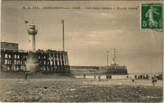 Boulogne-sur-Mer Les deux Jetées a marée basse à Boulogne-sur-Mer