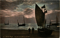 Berck Plage- Coucher de soleil sur la mer France à Berck