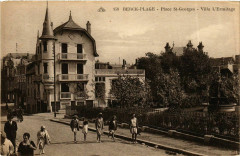 Carte postale ancienne Berck Plage- PlaceSaint-Georges, Villa l'Ermitage France
                                                                     à Berck
                                