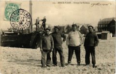 Berck-Plage Groupe de Pecheurs à Berck