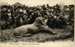 Berck-Plage - Travaux en sable sur la Plage à Berck