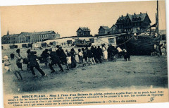 Berck-Plage - Mise a l'eau d'un Bateau de péche à Berck