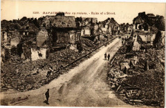 Bapaume - Rue en ruines à Bapaume