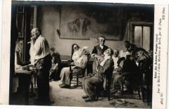 Salon des Artistes Francais (1910) - Jour de Barbe a l'Asile ..