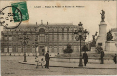 Lille - Statue de Pasteur et Faculte de Medicine à Lille