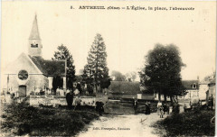 Antheuil - L'Eglise la place l'abreuvoir