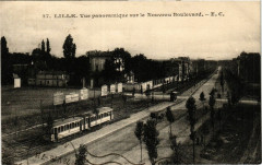 Lille-Vue panoramique sur le Nouveau Boulevard à Lille