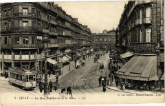 Lille-La Rue Faidherbe et la Gare à Lille