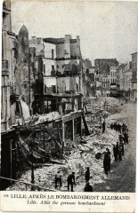 Lille-Apres le bombardement allemand à Lille