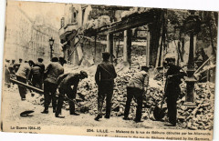 Lille - Maisons de la rue de Bethune detruites par les Allemands à Lille