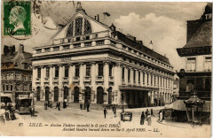 Lille - Ancien Theatre incendie le 6 avril 1903 à Lille