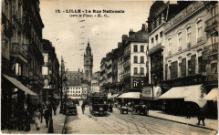 Lille - La Rue Nationale (vers la Place) à Lille