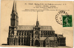Lille - Basilique N.-D. de la Treille (en construction) - 1864 à Lille